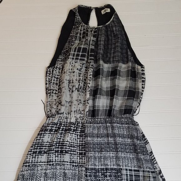 L’agence 100% silk dress black and white patterned SZ 4 - Picture 5 of 5